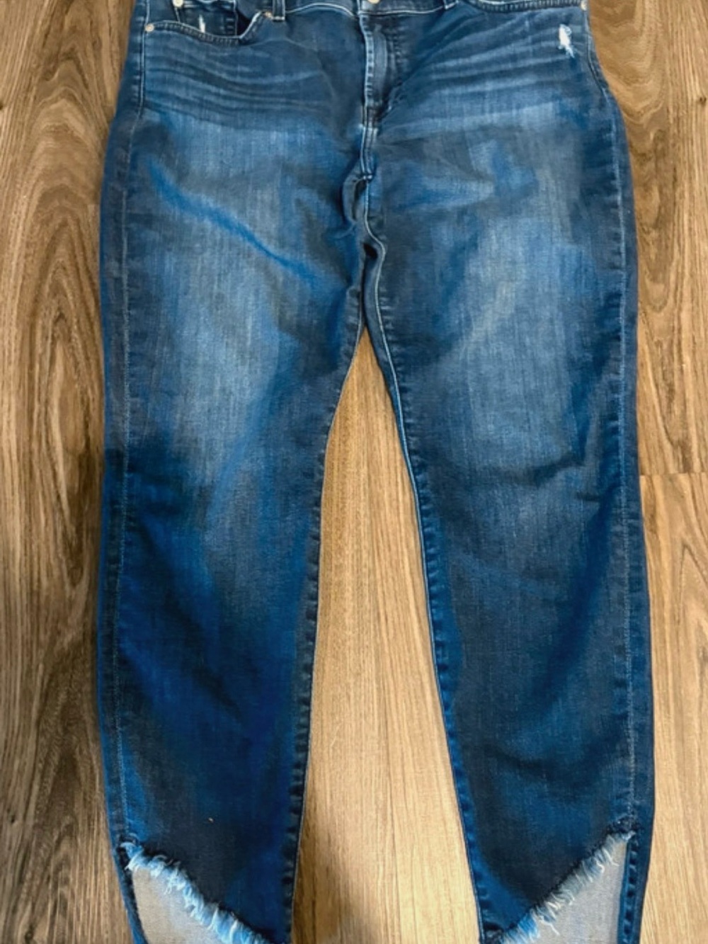 7 For All Mankind Slim Straight Jeans in Dark Blue Wash